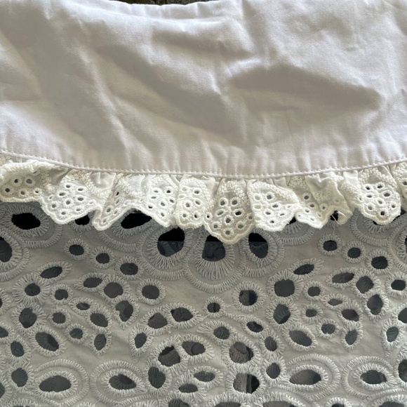 Maje Guipure Lace Top - Size 3 (Large, fits like Medium) Pale Blue / White - Picture 14 of 14
